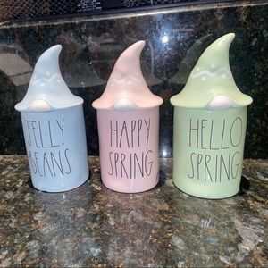 Rae Dunn gnome spring candles